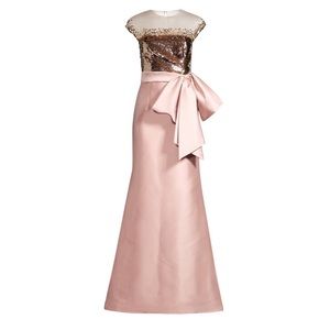 Sachin & Babi Elisa Sequin Bodice Bow Gown
